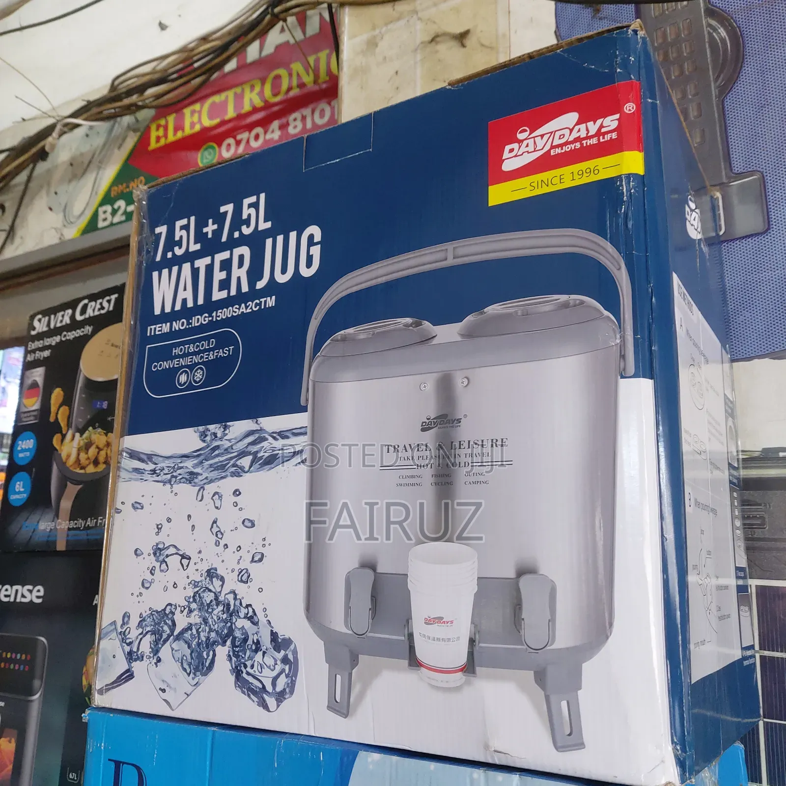 7.5L by 7.5L Water Jug