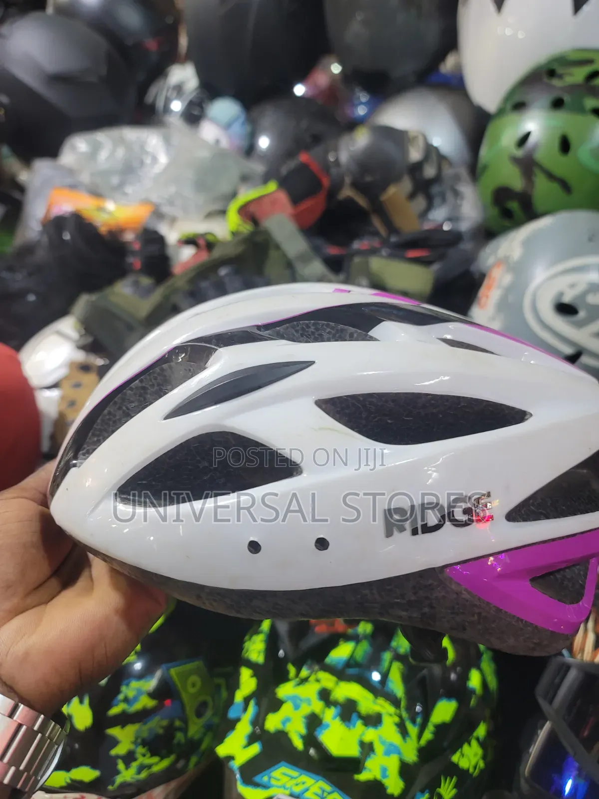 Purple Ridge Cycling Helmet Featuring Multiple Ventilation Slots