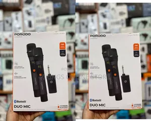 Porodo Soundtec Duo Mic Aluminum Rechargeable Wireless Microphone