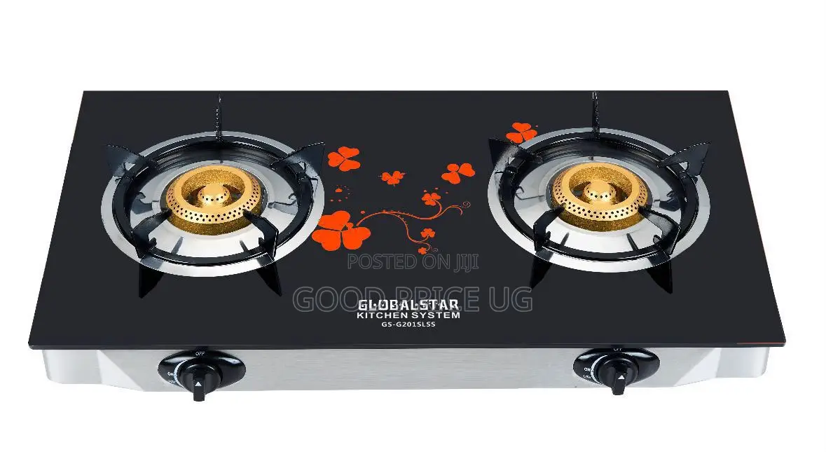 Globalstar Double Burner Glass Top Gas Stove (Model GS-G201SLSS)