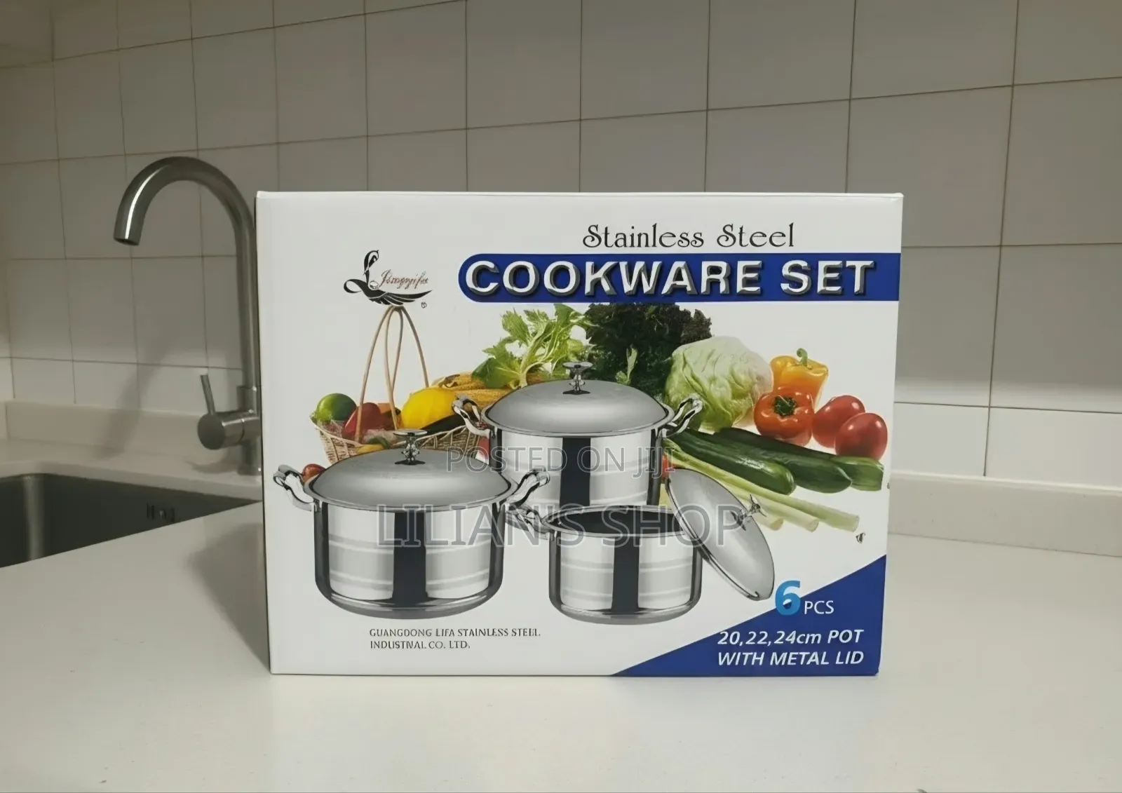 6-Piece Jingyifa Stainless Steel Cookware Set