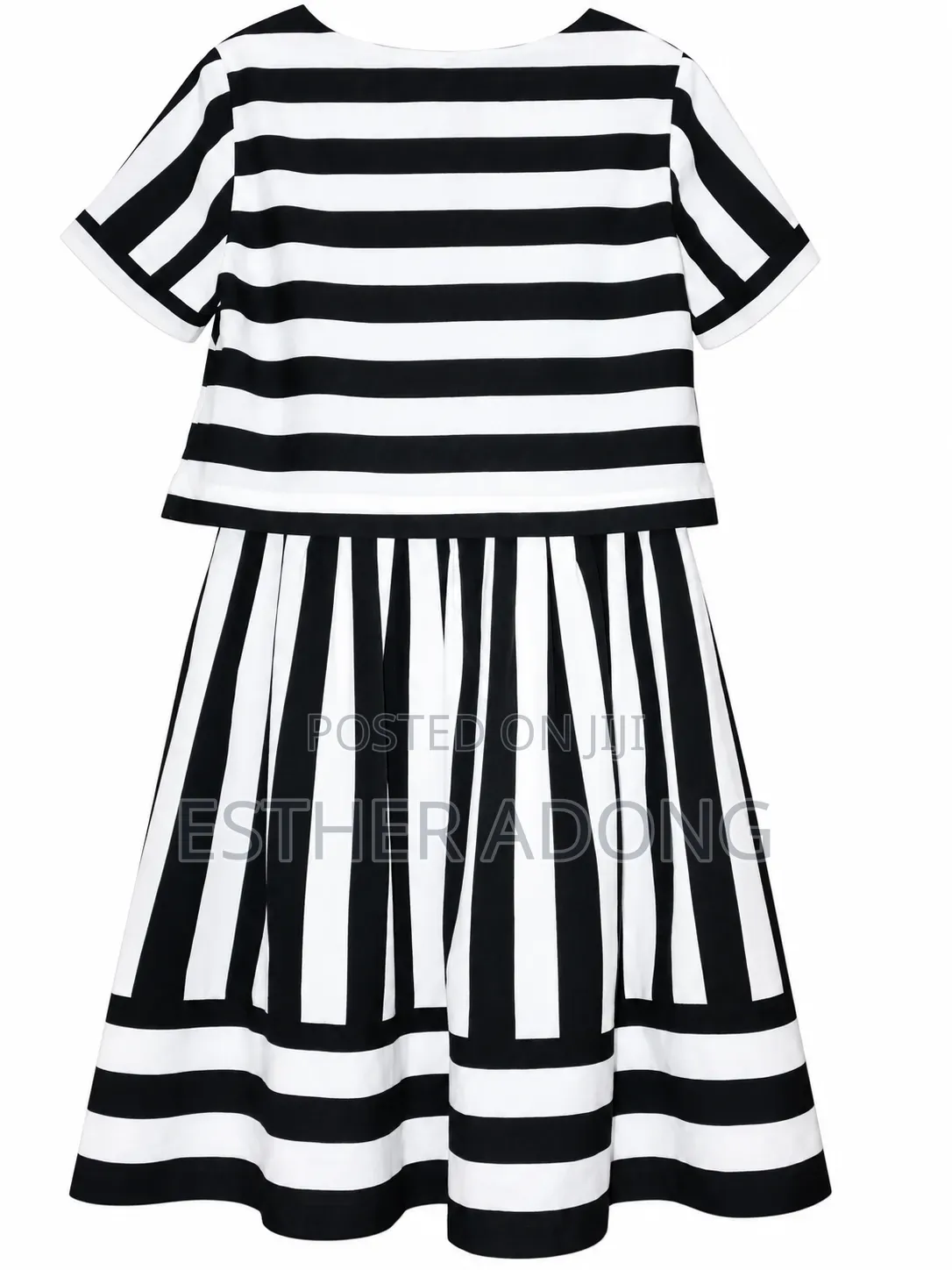 Black and White Striped Dress