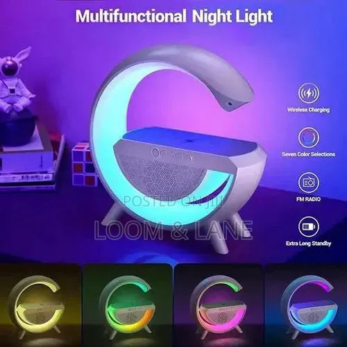 3-in-1 Wireless Charger With Bluetooth Speaker and Lamp