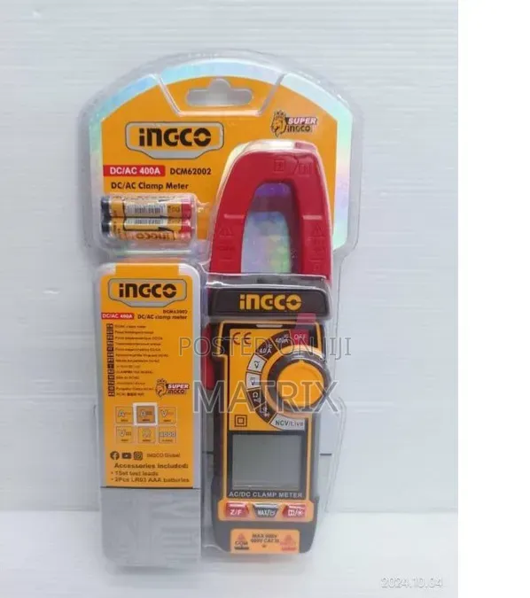 INGCO Digital Clamp Meter DC/AC 400A Model DCM62002