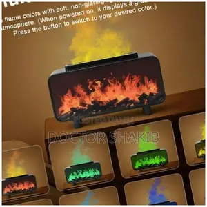 3-in-1 Simulated Fireplace Flame Air Humidifier and Diffuser