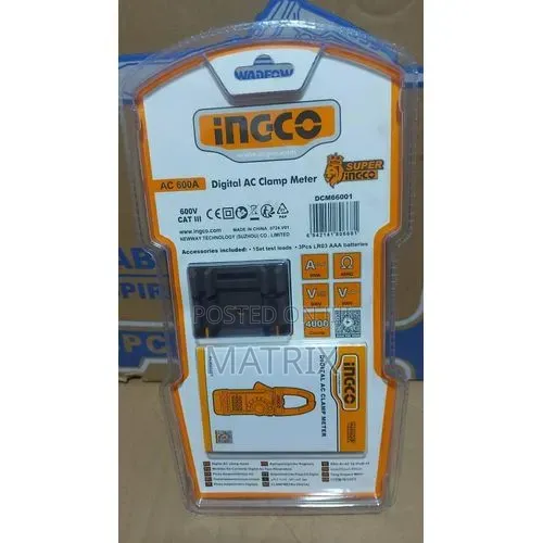 INGCO Digital AC Clamp Meter AC 600a