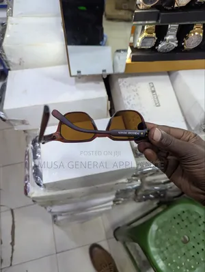 Brown Square-Framed Sunglasses