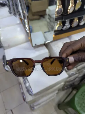 Brown Square-Framed Sunglasses