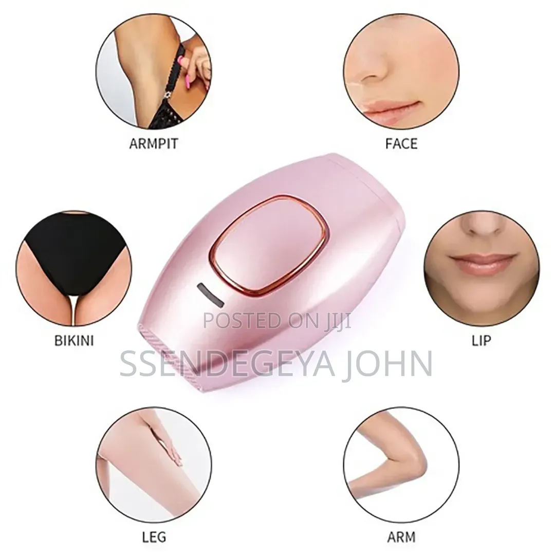 Pink Handheld Home-Use Intense Pulsed Light (IPL) Hair Removal Device
