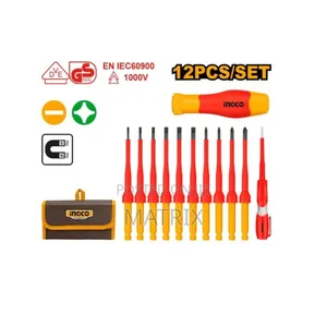 INGCO 12 PCS Interchangeable Screwdriver With Voltage Tester Set