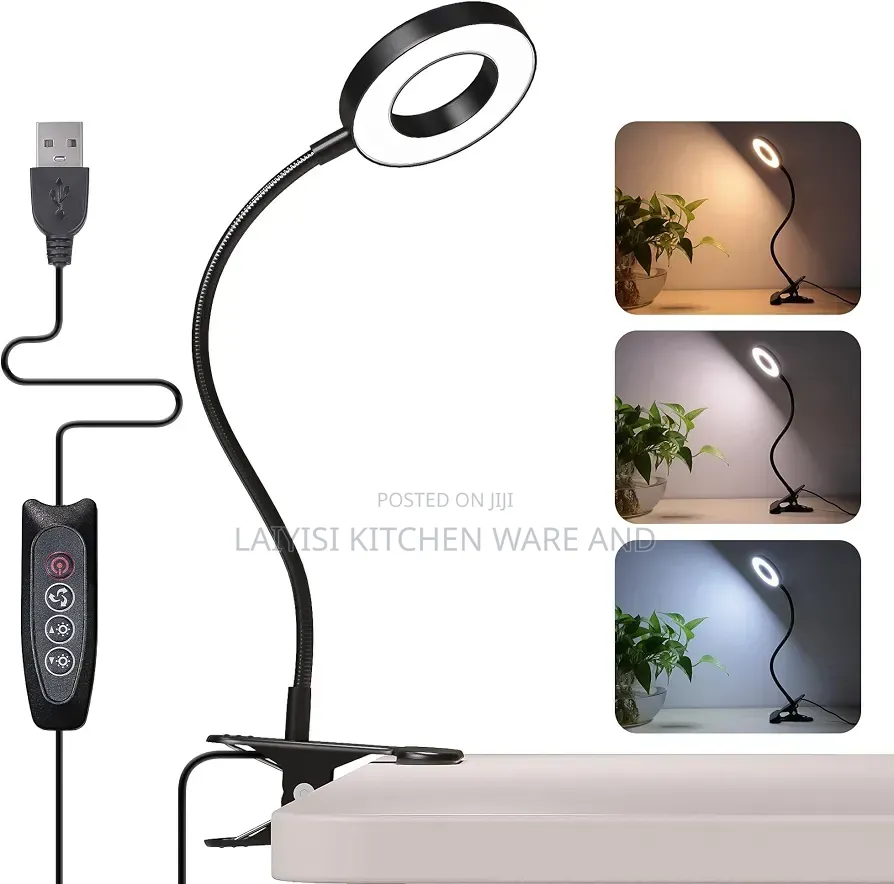 Rechargeable Clamp 3-Mode Reading Lamp – Flexible, Portable Bright