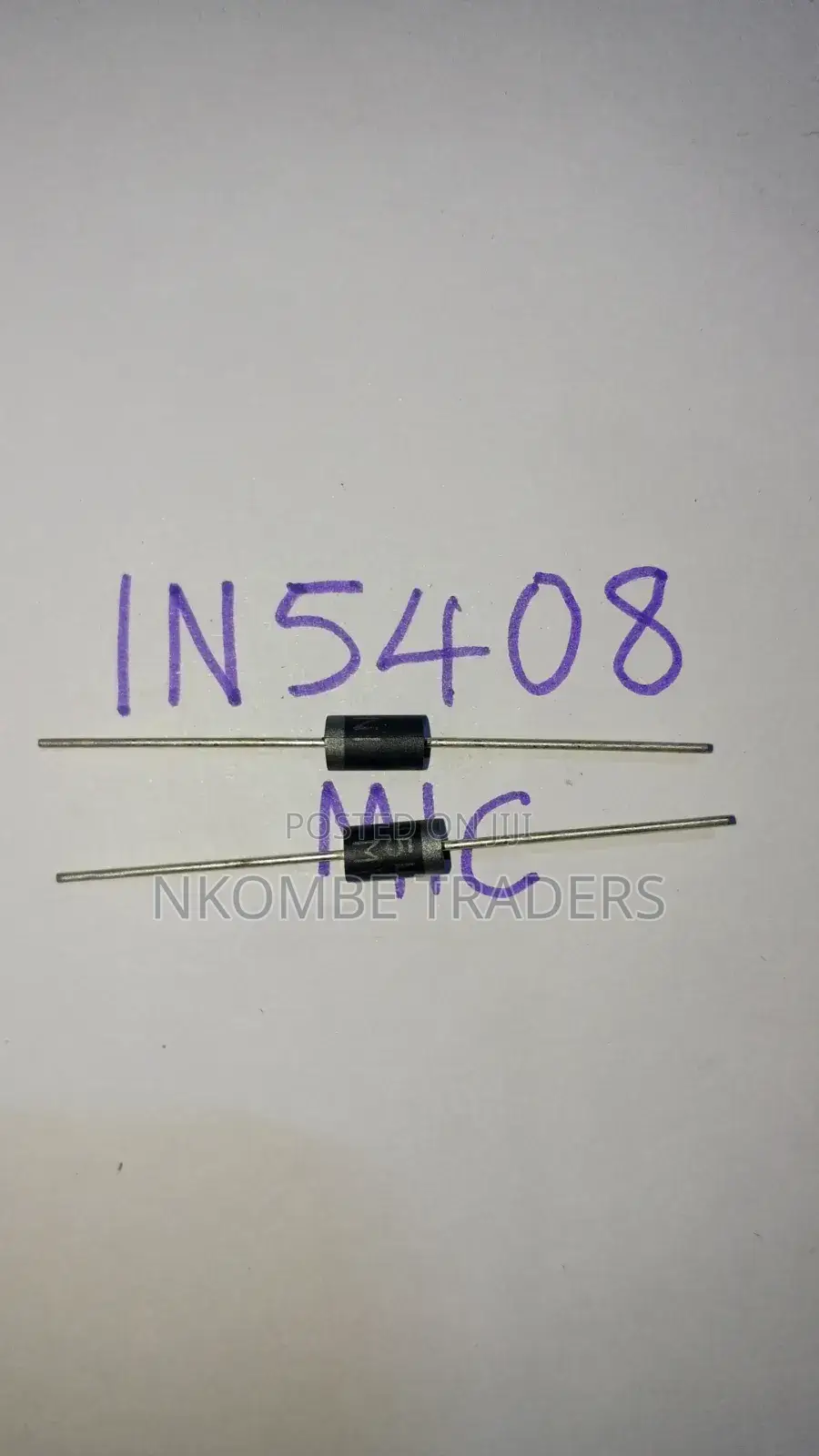 2 PCS 1N5408 Rectifier Diodes – 3A, 1000V