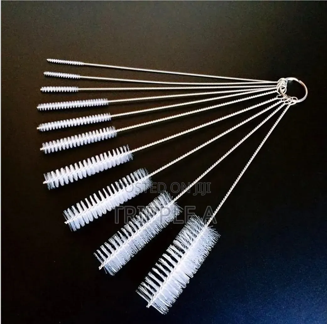 10pcs Stainless Soft Hair Nylon Cleaning Brushes Set
