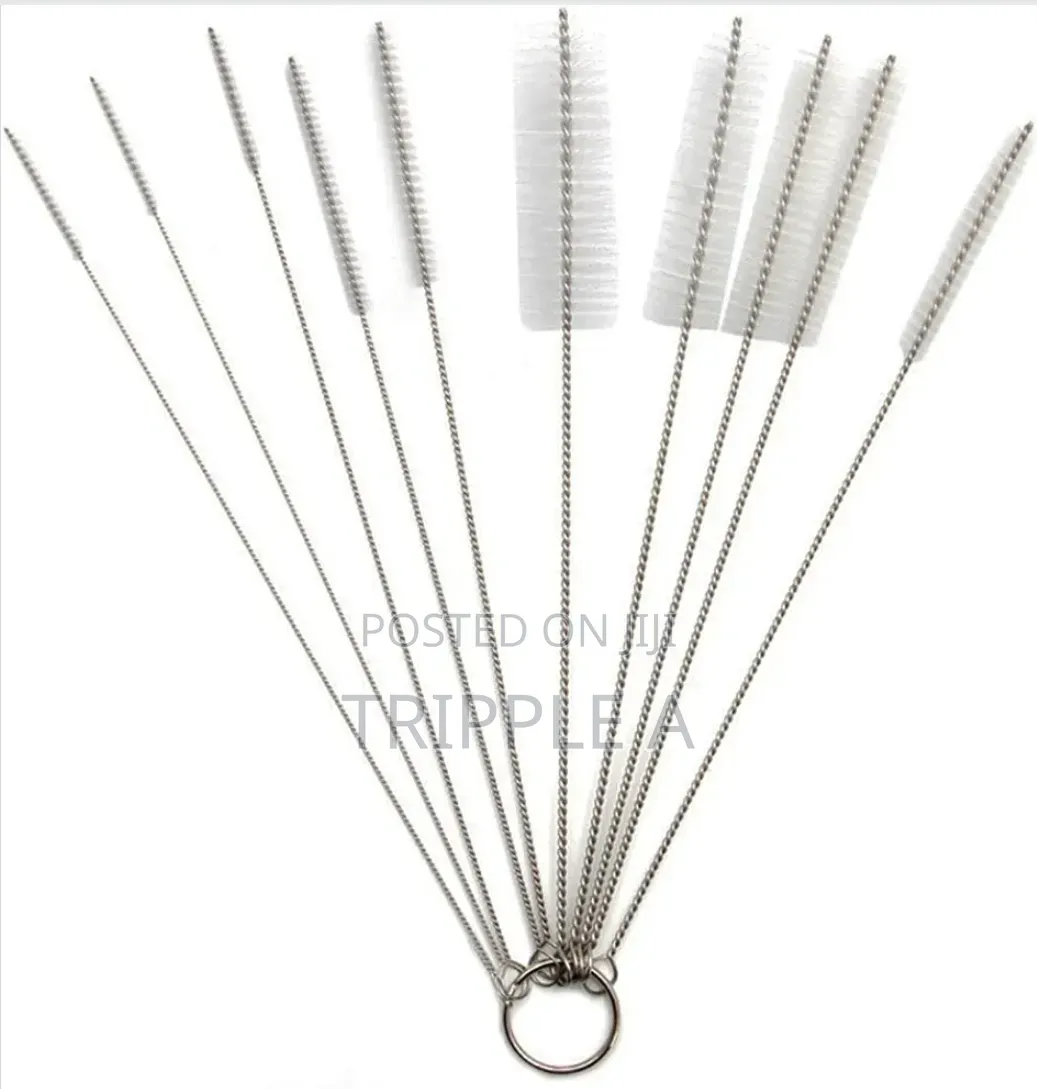 10pcs Stainless Soft Hair Nylon Cleaning Brushes Set