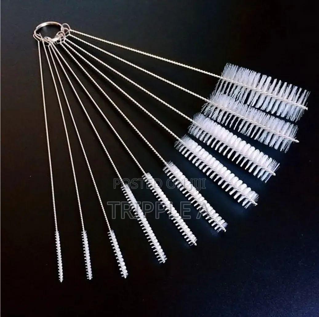 10pcs Stainless Soft Hair Nylon Cleaning Brushes Set