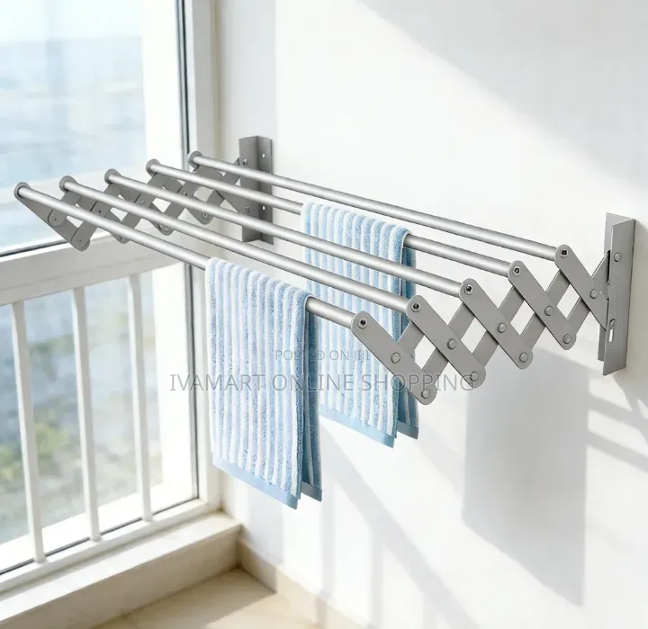 Wall-Mounted Retractable / Flexible Clothes Drying / Hanging Rack