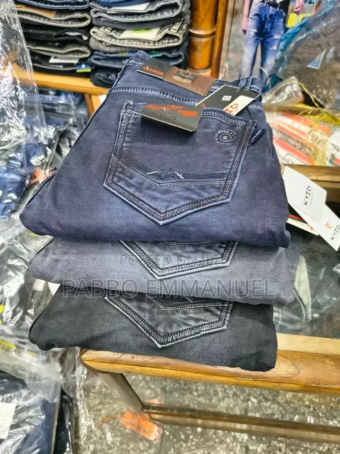 Checked Jean Pants