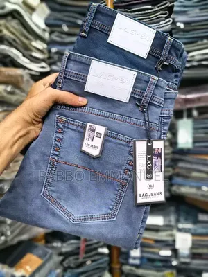 Checked Jean Pants