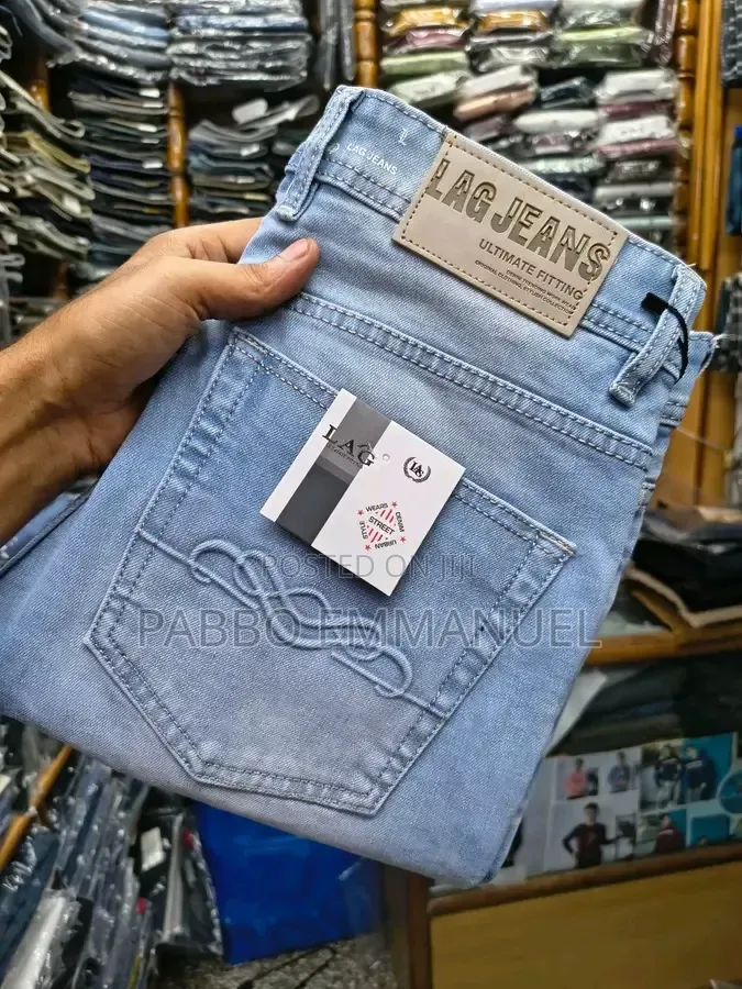 Checked Jean Pants