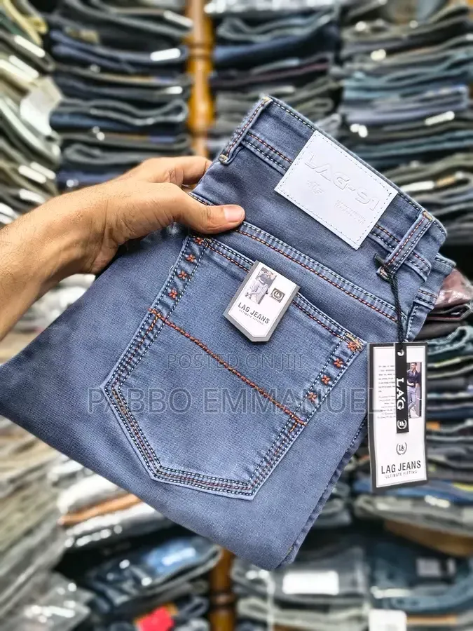 Checked Jean Pants
