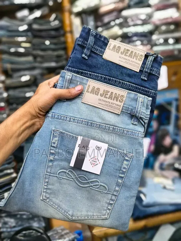 Checked Jean Pants