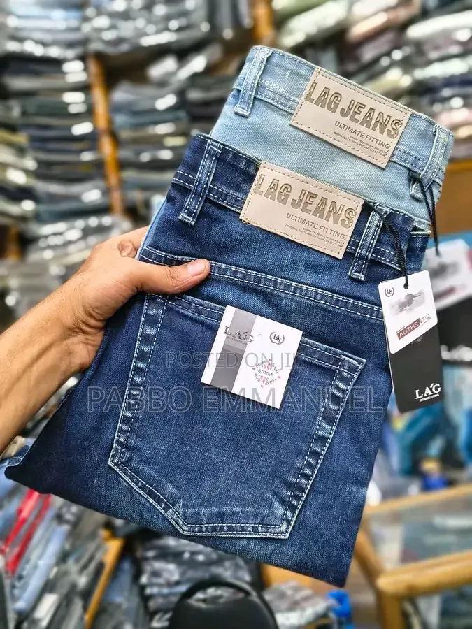Checked Jean Pants