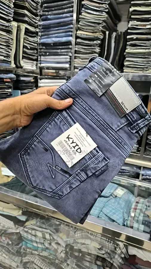 Checked Jean Pants