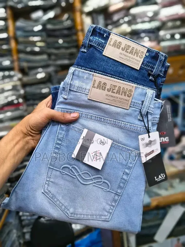 Checked Jean Pants