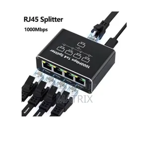 RJ45 Internet Splitter 1 to 4 Ethernet Hub Network Adapter Switch Box