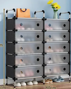 Double-Column, 10-Compartment Dustproof Shoe Rack