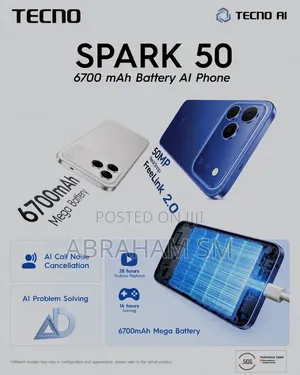 New Tecno Spark 50 128 GB Blue