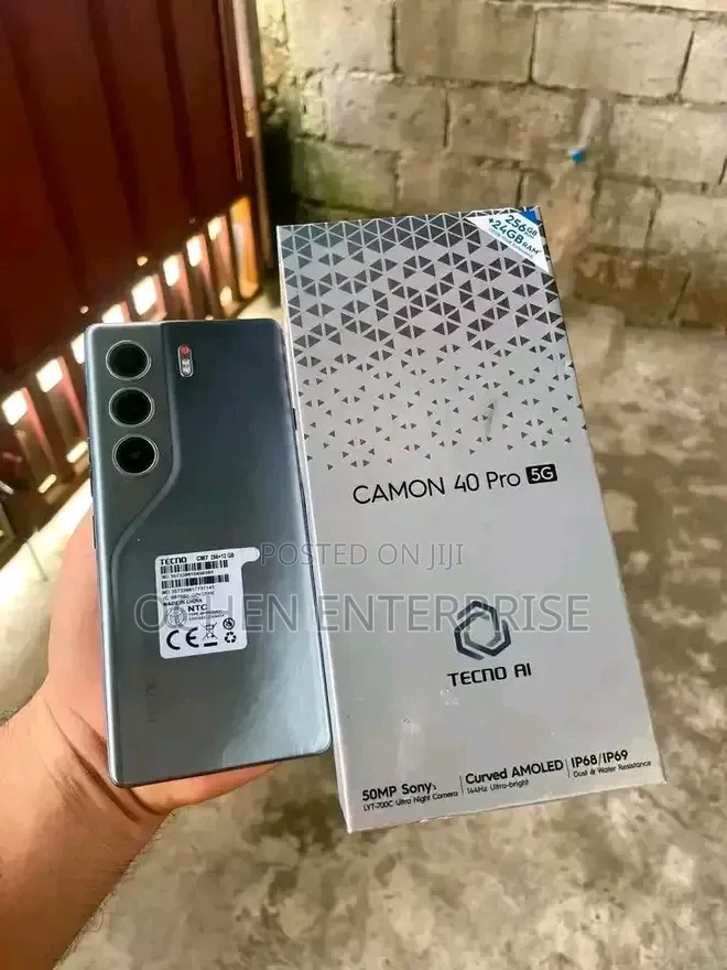 New Tecno Camon 40 Pro 5G 256 GB Gray