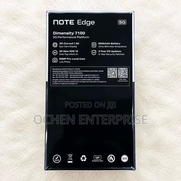 New Infinix Note Edge 256 GB Black