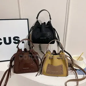 Chrisbella Classic Style Streetwear Bucket String Handbag