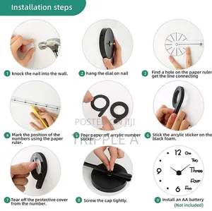 Large DIY Wall Clock Frameless 3D Mirror Wall Clock