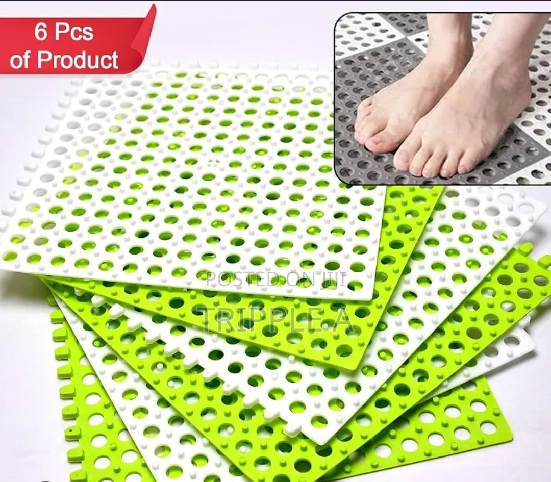 Square Shower Mat Non-Slip Bath Mats ( 6pcs)
