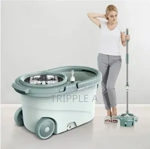 360° Mopper Bucket Set Wheels Spin Head Mop