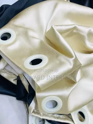 Cream Curtains Made by Rings