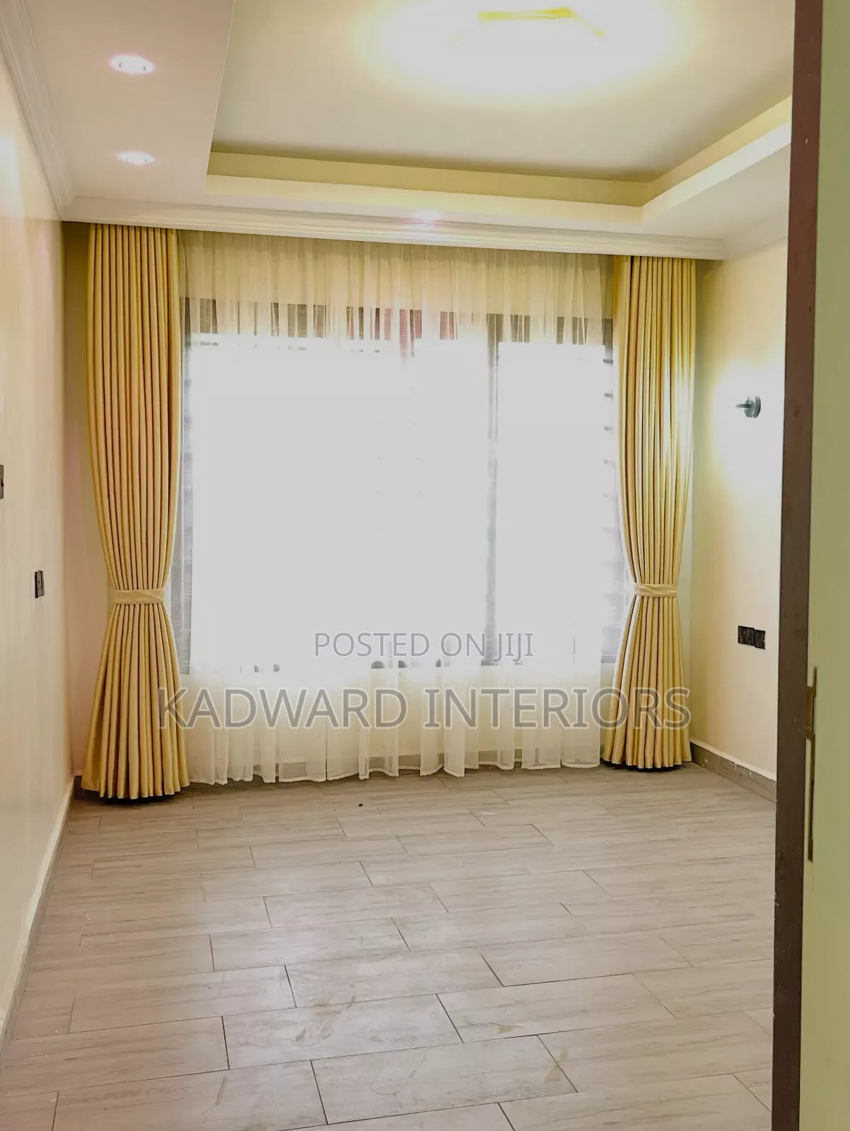 Cream Curtains Made by Rings