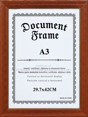 Document Frames Printing, Certificate, Photo Frames Boards A4 A3 A2