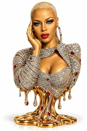 Custom Art Portrait - Gold