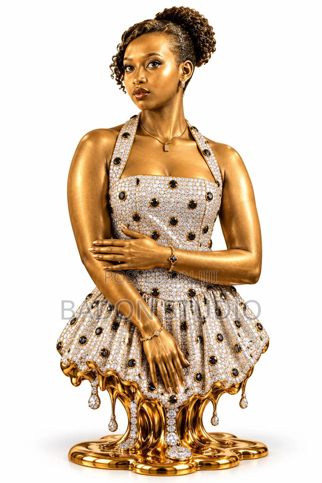 Custom Art Portrait - Gold