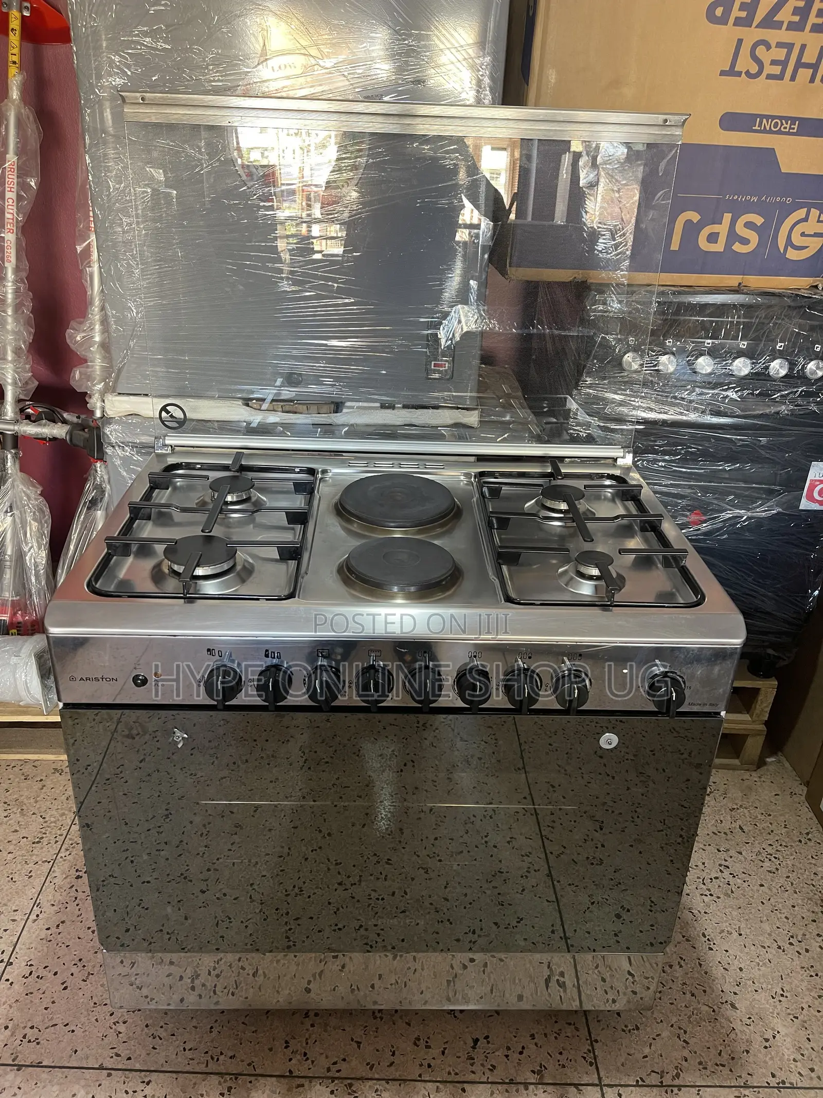 Full Stainless Body,Imported Used Ariston Cooker, 60/90 Size, 4+2