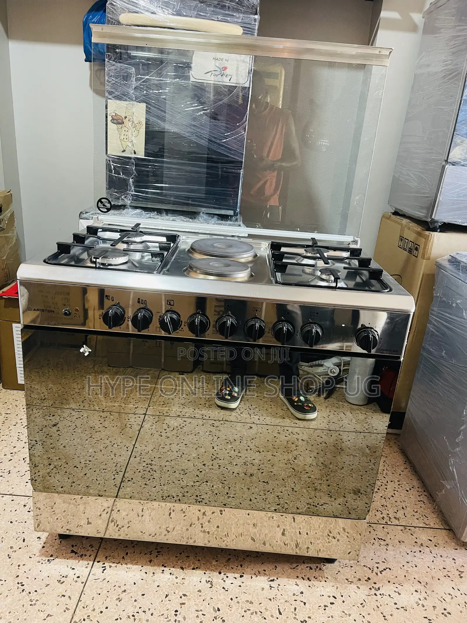 Freestanding Imported Used Ariston 90/60 Inches,4gas,2hotplate Cooker