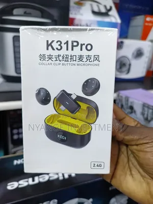  Pro Collar Clip Button Microphone, Wireless Lavalier Microphone
