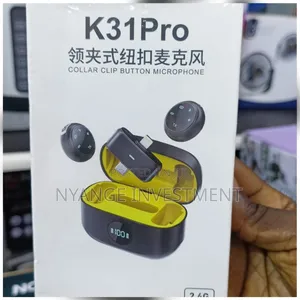  Pro Collar Clip Button Microphone, Wireless Lavalier Microphone