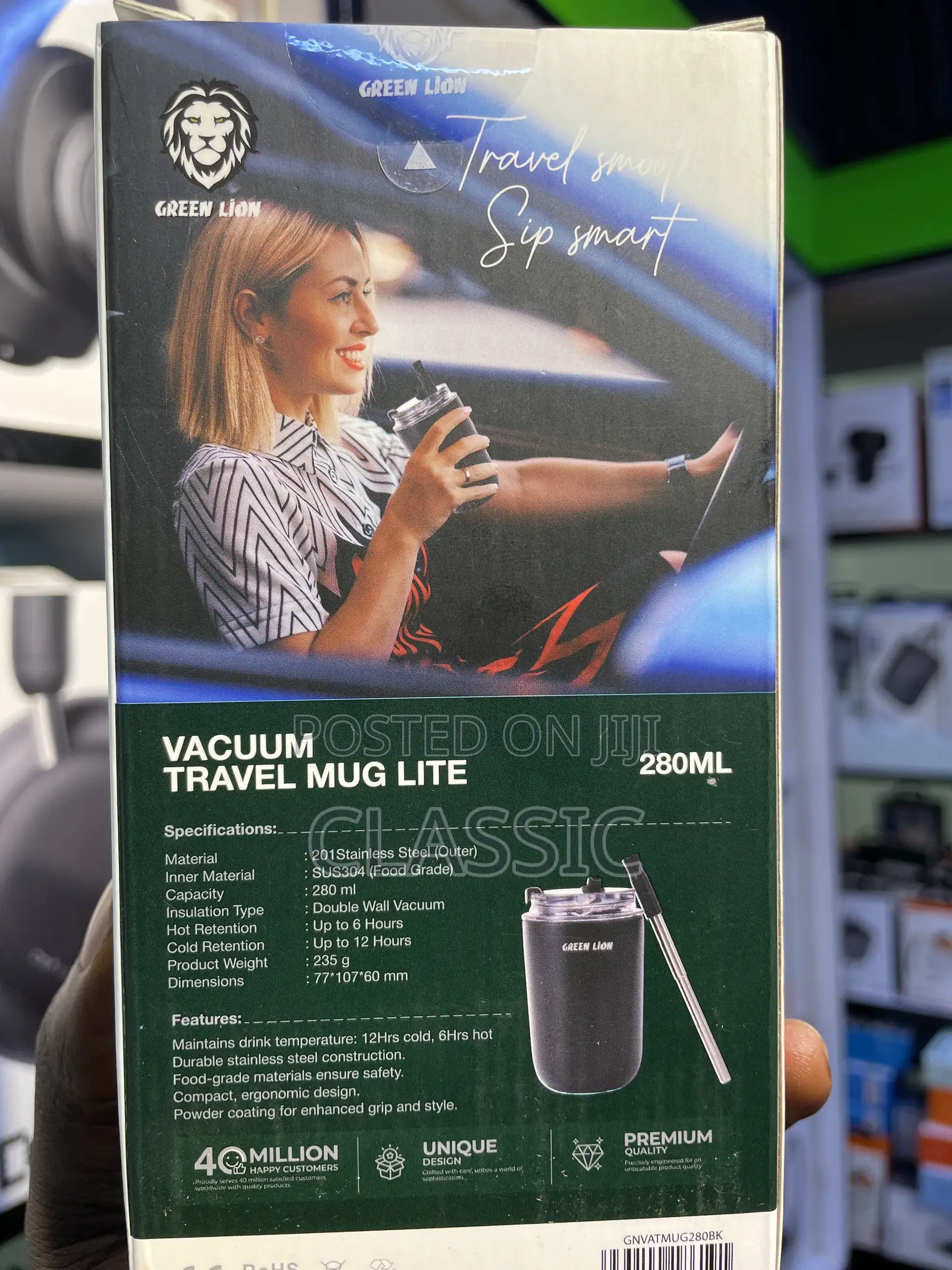 Green Lion Vacuum Travel Mug Lite 280mL