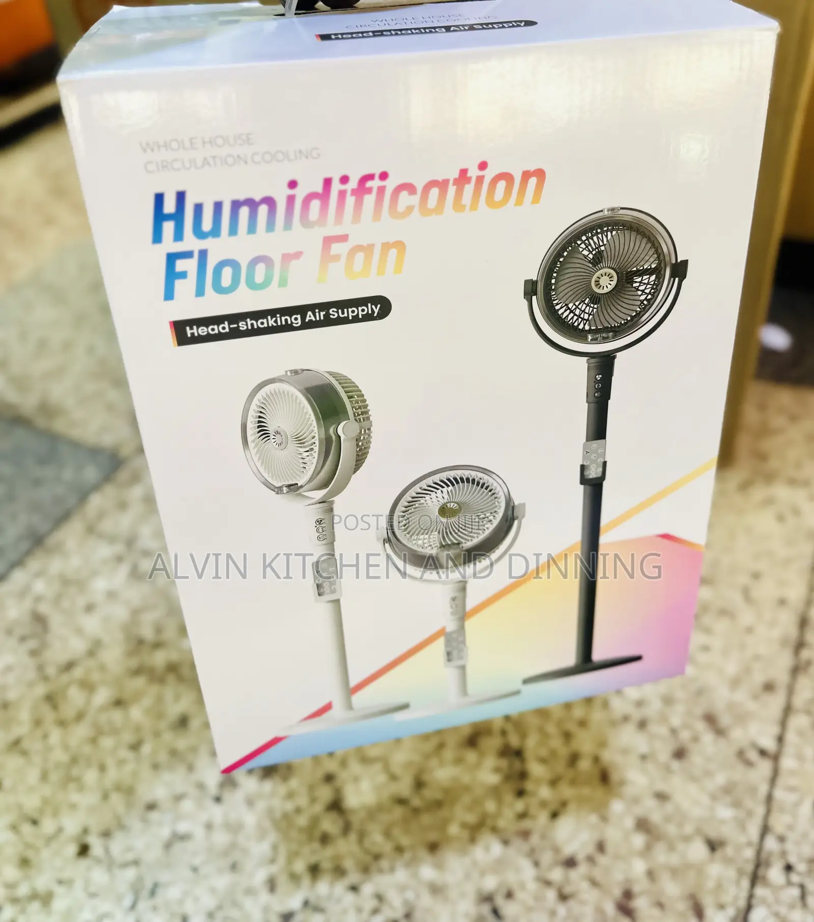 Stand Fan With Remote Control and Humidifier