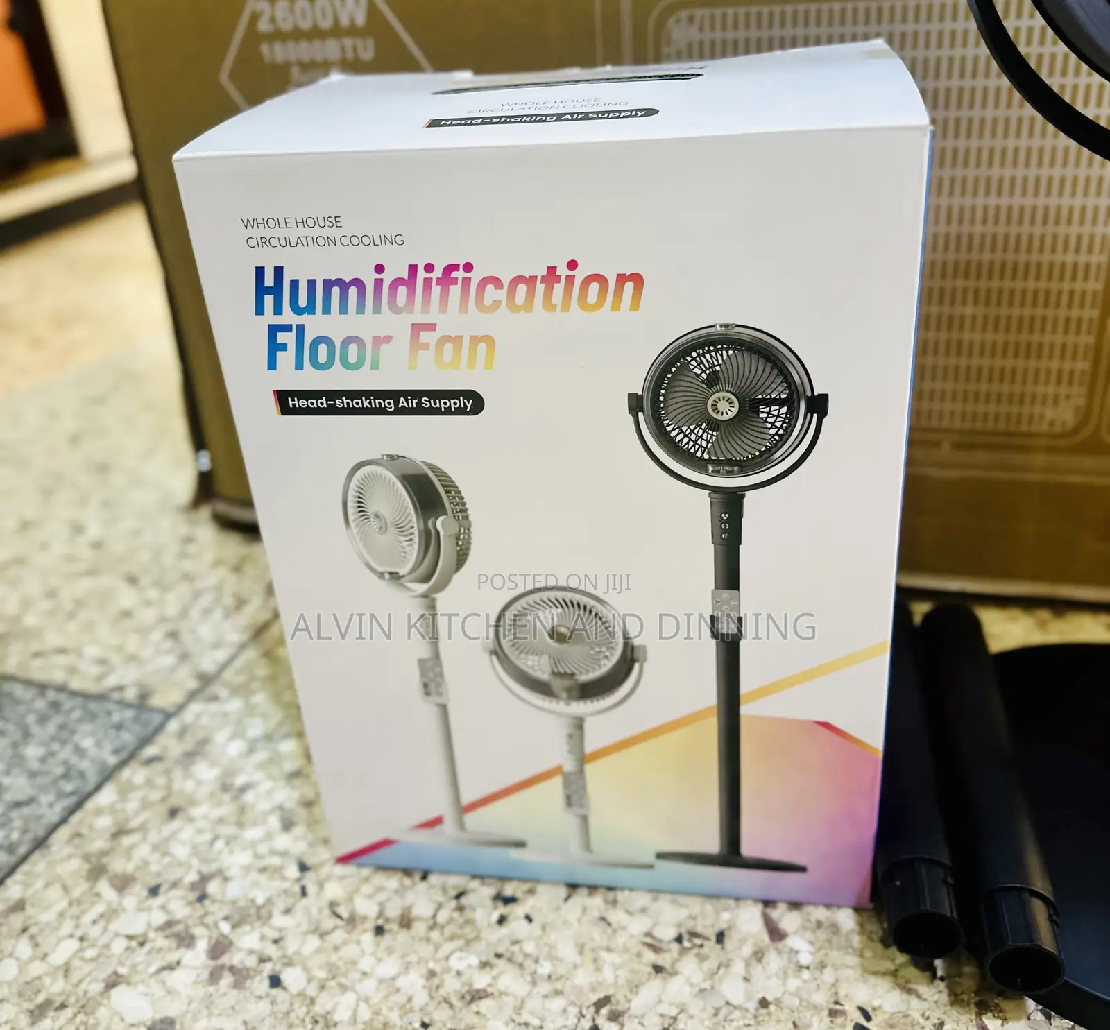 Stand Fan With Remote Control and Humidifier