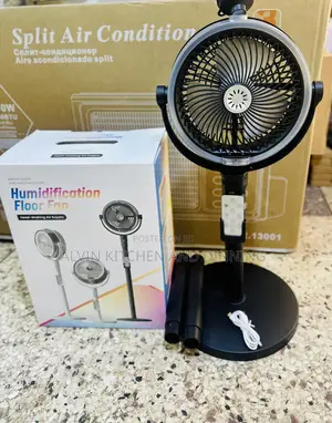 Stand Fan With Remote Control and Humidifier